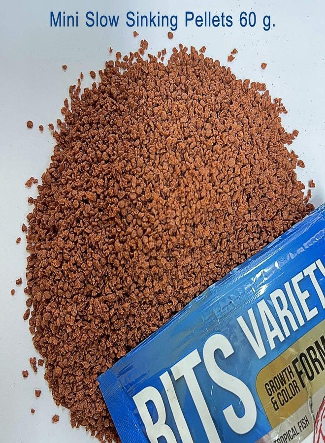 A.D.P. Fish Booster Bits Variety All Discus & Tropical Fish Food Mini Slow Sinking Pellets Grow Faster & Color Enhancing High Protein 47% for Goldfish & Aquarium Tropical Fish 60 g. Small Fish Feed - Image 3